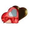 Scatola a forma di cuore con finestra e fiocco, 180 x 160 x 50 mm