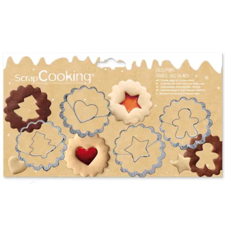 Spitzbuben Cookie Cutter Set 4-piece – Linzer Christmas cookies with pattern