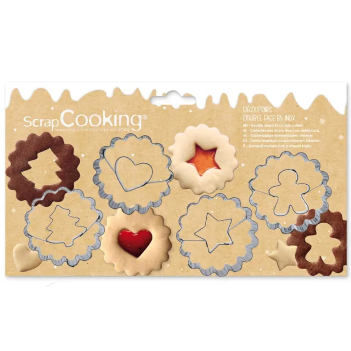 Set d'emporte-pièces Coquins 4 pièces – Biscuits de Noël façon Linzer avec motif