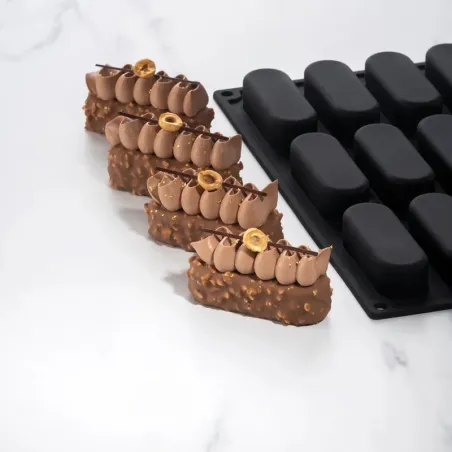 Stampo in silicone Eclair Modern 8 x 2,7 cm, 12 pezzi