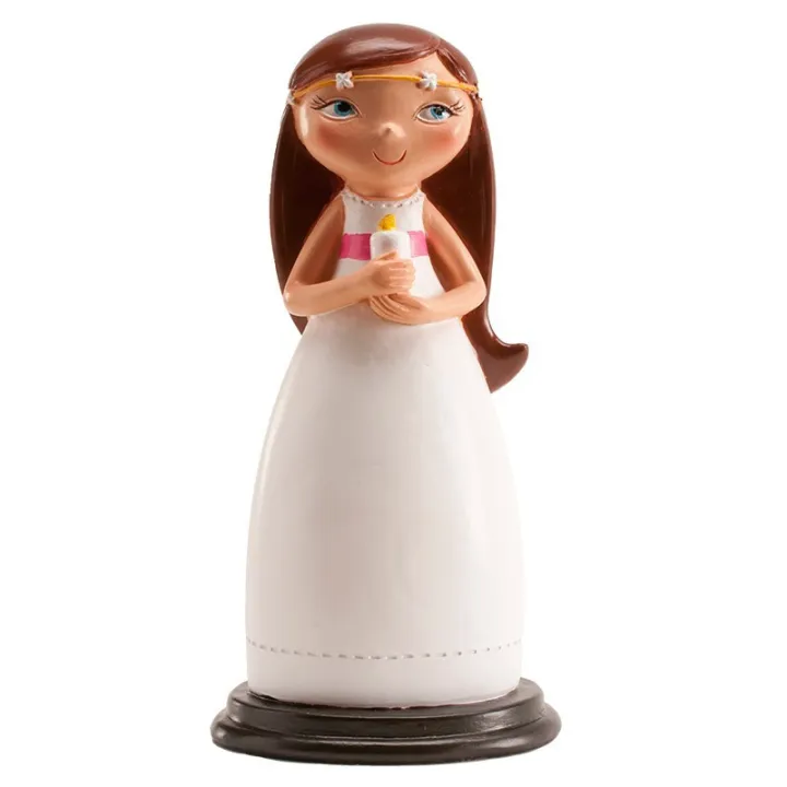 Kommunionsfigur Mädchen mit Kerze