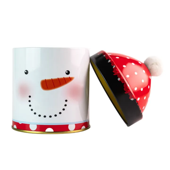 Guetzlidose Schneemann mit Mütze Ø 90 x 125 mm
