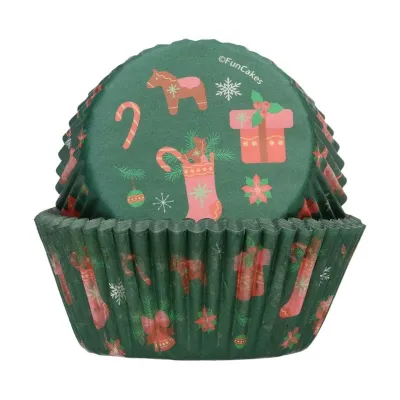 Cupcake Backförmchen Weihnachtszauber, 48 Stück
