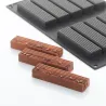 Moule en silicone Barre rainurée, 10 pièces