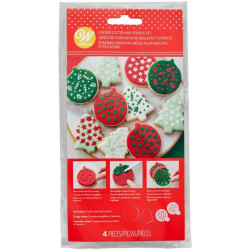 Ausstecher & Schablonen Set Weihnachten, 4-teilig