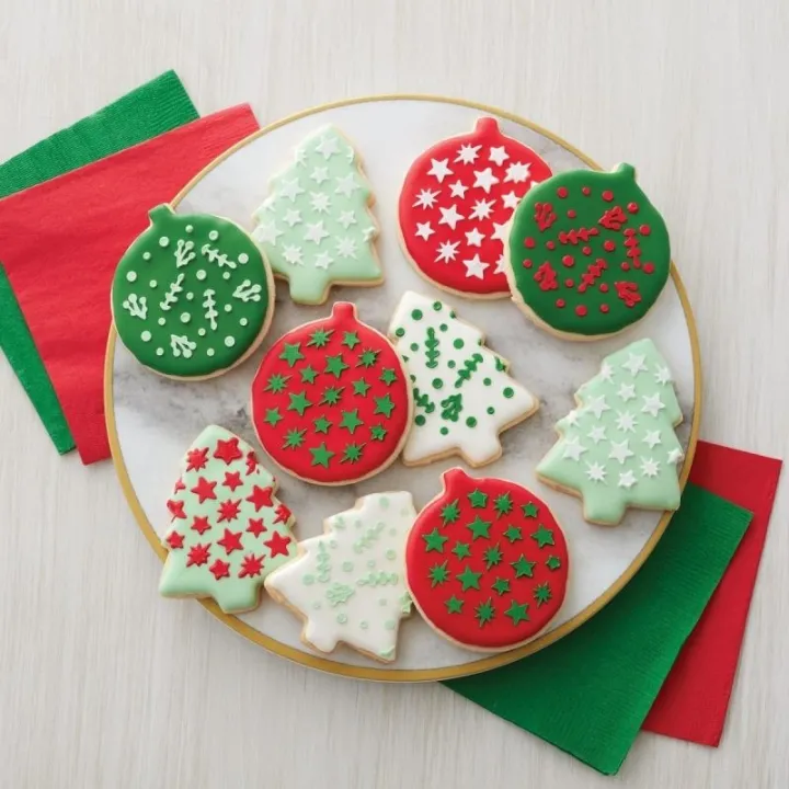 Christmas cookie cutter & stencil set, 4 pieces