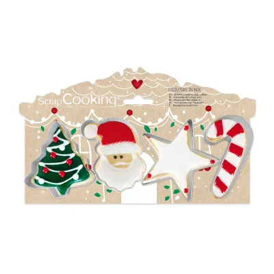 Christmas cookie cutter set, 4 pieces
