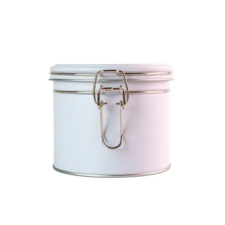 Scatola per biscotti con piano girevole bianco, Ø 102 x 90 mm