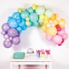 Bouquet de ballons Arc-en-ciel Pastel, 78 ballons, 4m