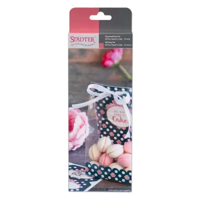Set di sacchetti regalo "All you need is cake", 24 pezzi