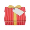 Gift tin red, 95 x 110 x 35 mm