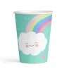 Drinking cup rainbow & clouds 250 ml, 8 pieces