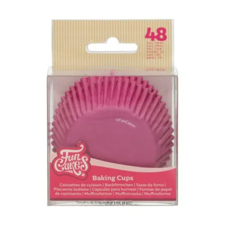Tazze per cupcake FunCakes rosa, 48 pezzi