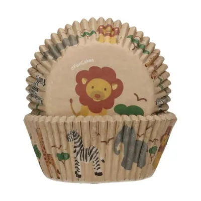 FunCakes Cupcakes-Backförmchen Safari Tiere, 48 Stück