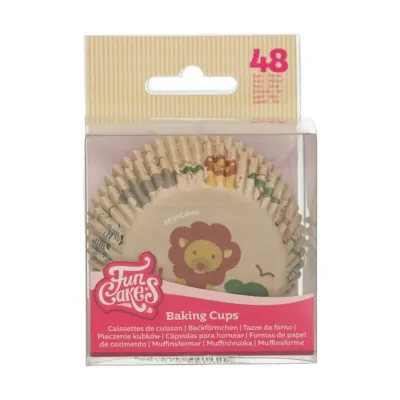 FunCakes cupcakes baking cups safari animals, 48 pieces