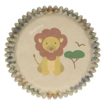 FunCakes cupcakes baking cups safari animals, 48 pieces