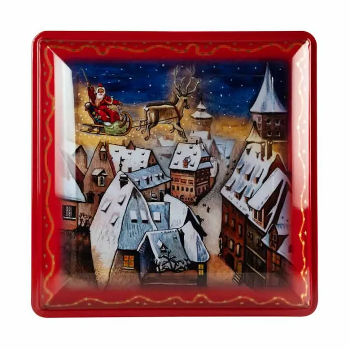 Scatola per biscotti Magia di Natale, 175 x 175 x 35 mm