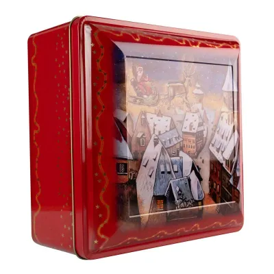 Scatola per biscotti Magia di Natale, 175 x 175 x 35 mm