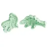 Dino cookie cutter with ejector, set of 2