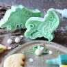Dino-Ausstecher mit Auswerfer, 2er Set