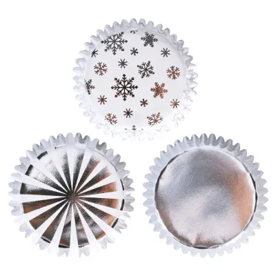 Cupcake Förmchen Weihnachts-Mix Gold und Silber