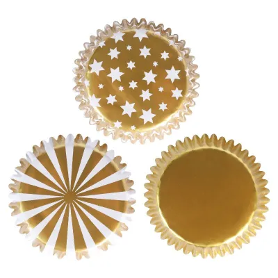 Stampi per cupcake miscela natalizia oro e argento