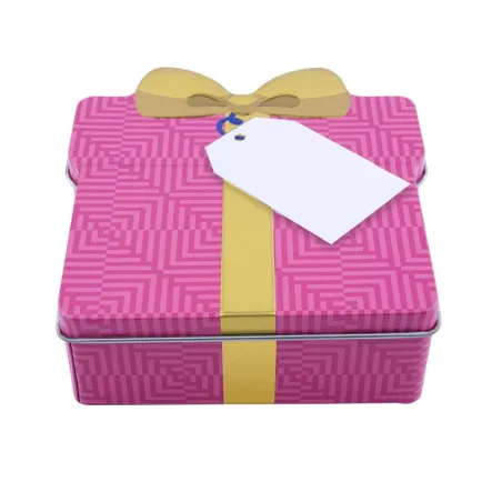 Gift tin pink, 95 x 110 x 35 mm