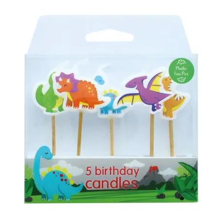 Candele per dinosauri, 5 pezzi