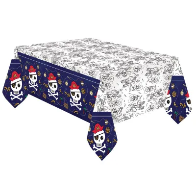 Piraten Tischdecke aus Papier, 120 x 180 cm