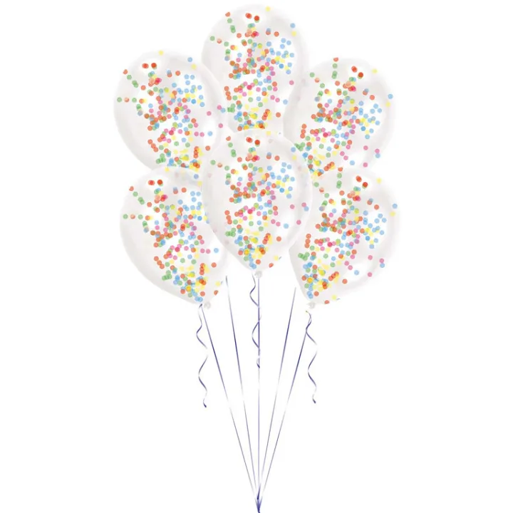 Ballons de confettis, 6 pièces