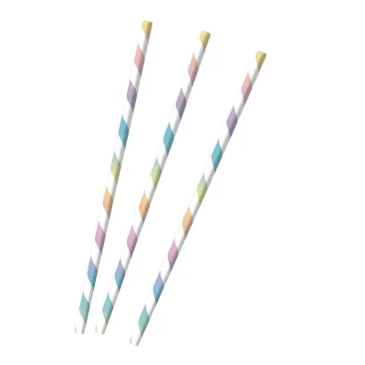Trinkhalme Pastel Regenbogen