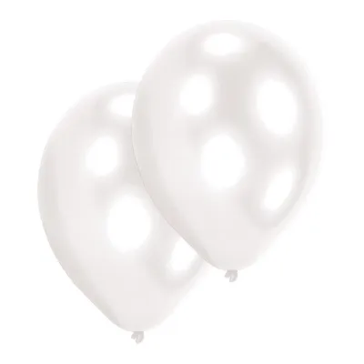 Latexballons Pearl White, 10 Stück