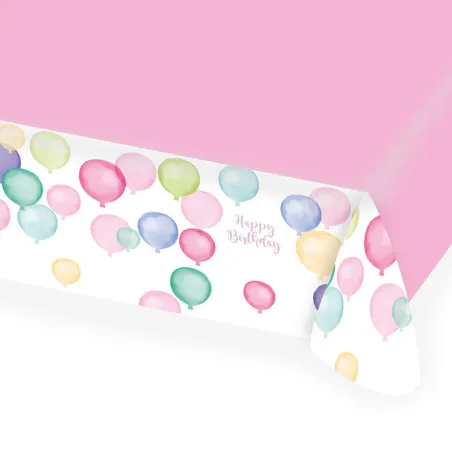 Happy Birthday paper tablecloth, 115 x 175 cm