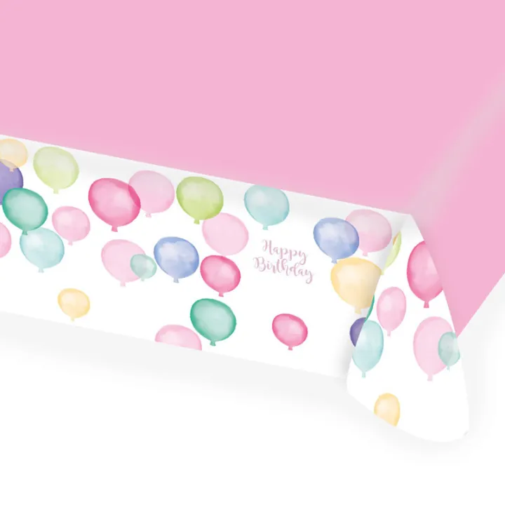 Nappe en papier Happy Birthday, 115 x 175 cm