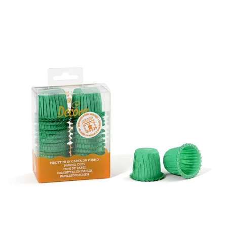 Mini muffin tins crinkled green, 35 pieces