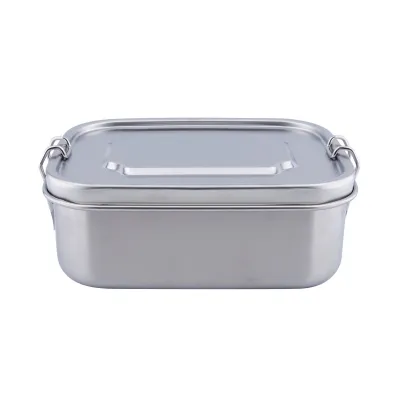 Lunchbox aus Edelstahl, 165 x 128 x 57 mm