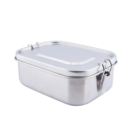Stainless steel lunch box, 165 x 128 x 57 mm