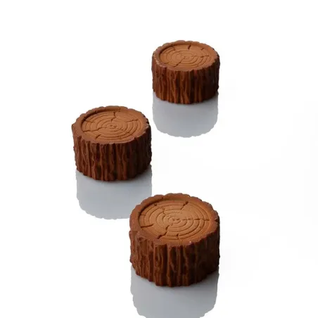 Silicone mold tree trunk Ø 7 cm, 12 pieces