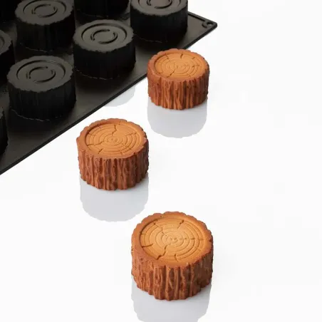 Silicone mold tree trunk Ø 7 cm, 12 pieces