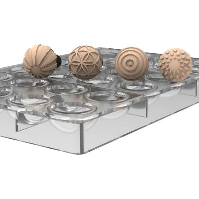 Set di timbri in silicone per praline, incluso stampo per praline, 5 pezzi