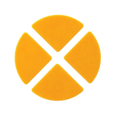 Silikonform Kreis mit Viertel, 9 Stück