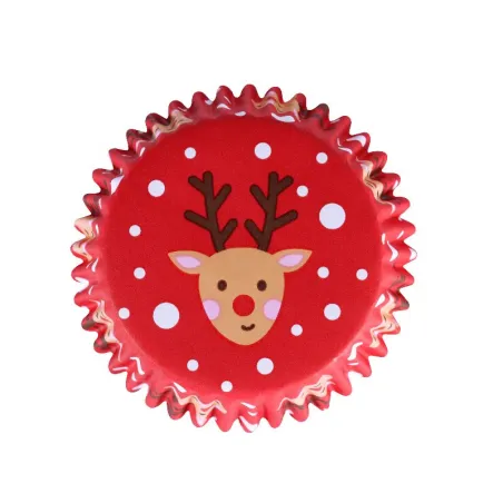 Santa and Rudolph cupcake cases, 60 pieces