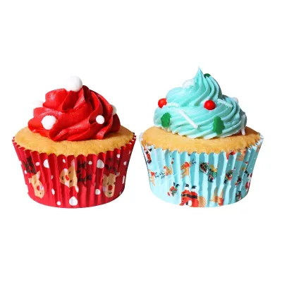 Santa and Rudolph cupcake cases, 60 pieces