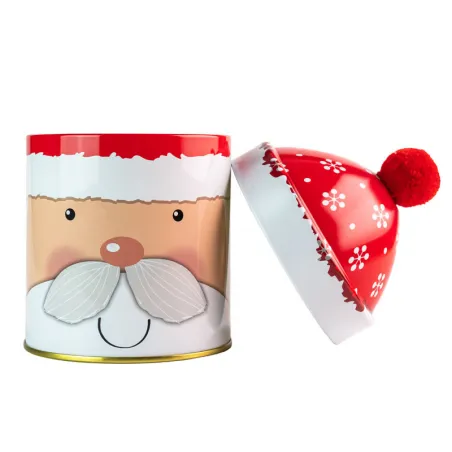 Santa biscuit tin with cap Ø 90 x 125 mm