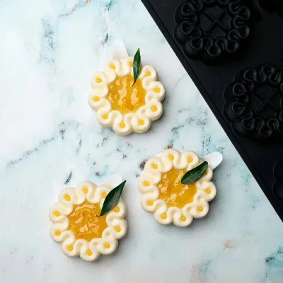 Silikonform Patisserie elegant, 12 Stück