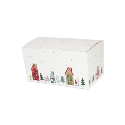 Pralinenschachtel Weihnachtsdorf 1 Stück für edle Geschenke