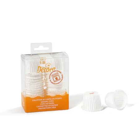 Mini muffin tins crinkled white, 35 pieces