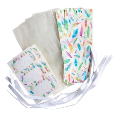 Geschenktüten Set "Rainbow Feathers", 24-teilig