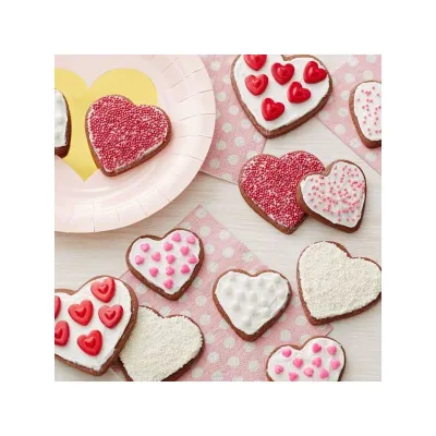 Wilton cookie cutter set hearts wavy, 6 pieces