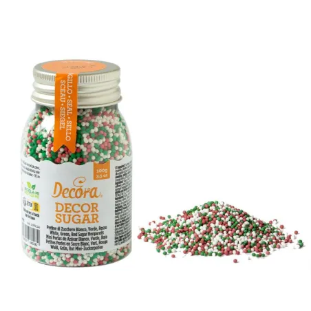 Nonpareilles rouge-blanc-vert, 100 g